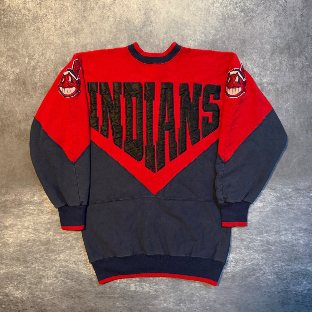 Vintage 90s Legends Athletic Cleveland Indians Sweatshirt Chief Wahoo Mens M Vtg